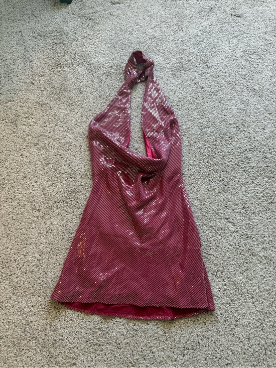 Peppermayo Dresses & Skirts - Peppermayo Pink Sequin Halter Mini Dress – NWT – Size US 6 ✨💖
